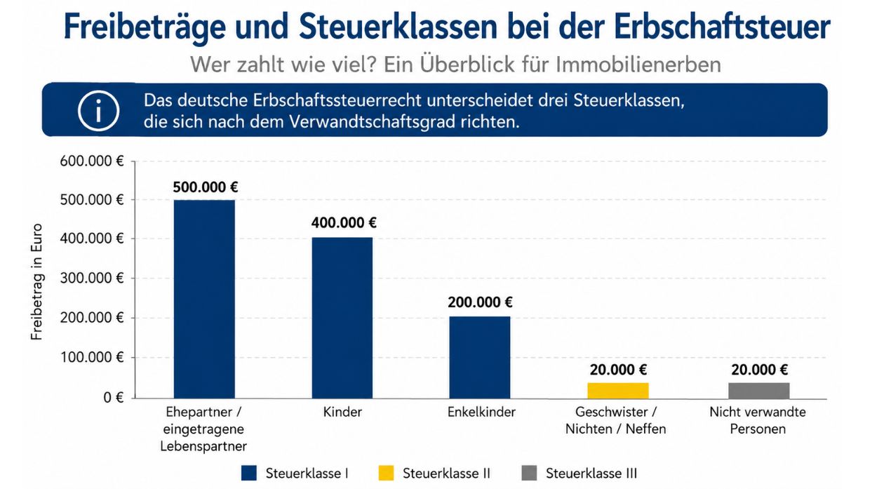 Erbschaftssteuer freibeträge und Steuerklassen